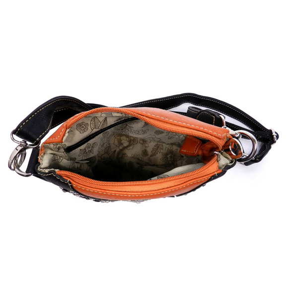 NEW Studded Cross Vegan Leather Messenger Bag - Picture 9 of 9